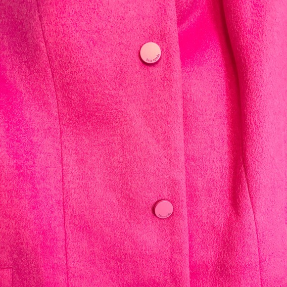 KATE SPADE New York Pink Wool Blend Stand Collar Over Coat Jacket Medium NWT - Picture 5 of 9